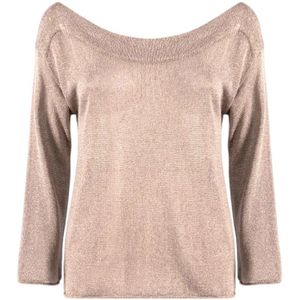 Nenette, Dames, Truien, Beige, Maat: L Viscose,