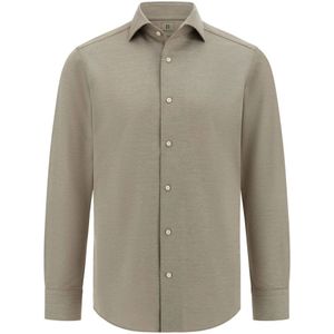 Boggi Milano, Heren, Overhemden, Beige, Maat: L Jersey,