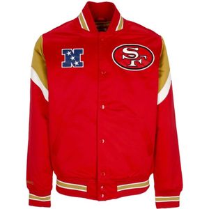 Mitchell & Ness, Heren, Jassen, Rood, Maat: M Poliester,