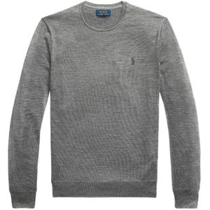 Ralph Lauren - Slim Fit - Wasbare Wollen Trui - Lichtgrijs - Heren