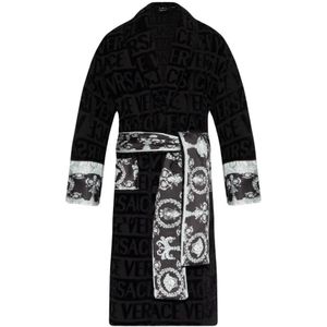 Versace, Heren, Nachtkleding & Lounge, Zwart, Maat: L Katoen,