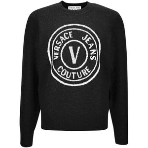 Versace Jeans Couture, Heren, Truien, Zwart, Maat: XL