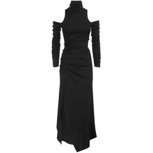 Dondup, Dames, Jurken, Zwart, Maat: M Poliester,