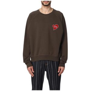 Vivienne Westwood - Sweatshirt - Bruin - Katoen - Hartpatch Detail