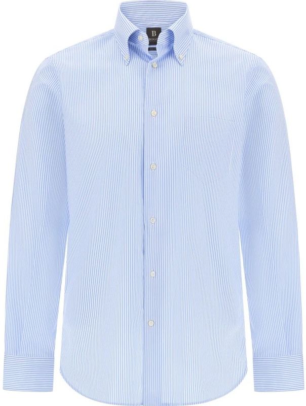 Boggi Milano, Heren, Overhemden, Blauw, Maat: S Katoen,