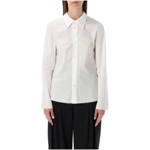 MM6 Maison Margiela, Dames, Blouses & Shirts, Wit, Maat: M Katoen,
