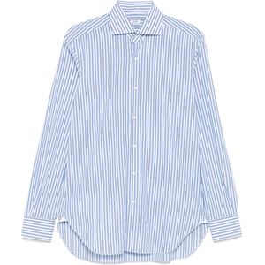 Barba, Heren, Overhemden, Blauw, Maat: 2XL Katoen,