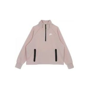 Nike Hooggesloten Tech Fleece Sweatshirt , Pink , Dames , Maat: L