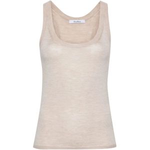 Max Mara, Dames, Tops, Beige, Maat: L Kasjmier,