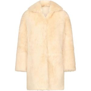 Loulou De Saison, Dames, Mantels, Beige, Maat: XS Leer,