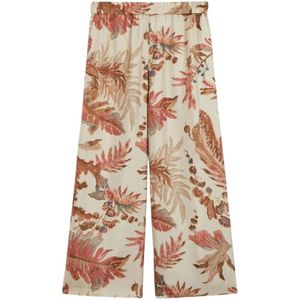 Weekend Max Mara, Dames, Broeken, Beige, Maat: S Zijde,