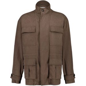 Ferragamo, Heren, Jassen, Bruin, Maat: L Katoen,