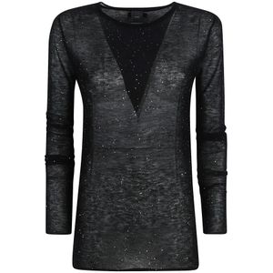 Pinko, Dames, Truien, Zwart, Maat: S