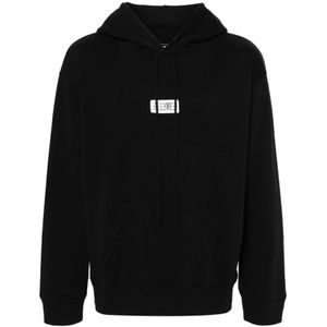 MM6 Maison Margiela, Heren, Sweatshirts & Hoodies, Zwart, Maat: XL Katoen,