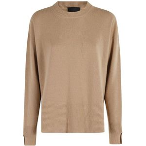 Roberto Collina, Dames, Truien, Beige, Maat: S