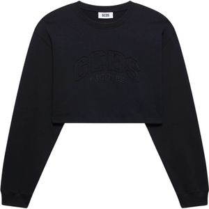 Gcds, Dames, Sweatshirts & Hoodies, Zwart, Maat: S Katoen,