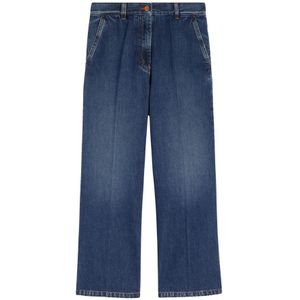 Aspesi, Dames, Jeans, Blauw, Maat: S Denim,
