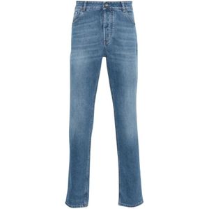 Brunello Cucinelli, Heren, Jeans, Blauw, Maat: XS Denim,