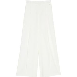 Twinset, Dames, Broeken, Wit, Maat: L Satijn,
