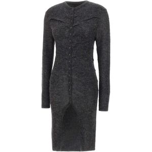 A. Roege Hove, Dames, Jurken, Grijs, Maat: M Wol,