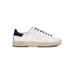 Premiata Tijdloze witte leren Russel sneakers , White , Heren , Maat: 41 EU