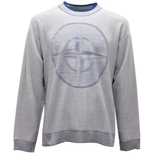 Stone Island, Heren, Truien, Blauw, Maat: L Katoen,