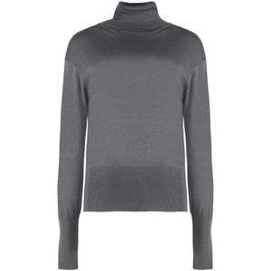 Malo, Dames, Truien, Grijs, Maat: S Zijde,