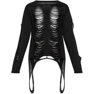 Rick Owens - Top met Lange Mouwen - Zwart - Wol