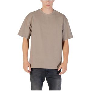 Gianni Lupo, Heren, Tops, Beige, Maat: M Katoen,