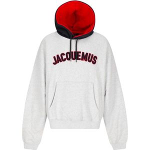 Jacquemus, Heren, Sweatshirts & Hoodies, Grijs, Maat: L