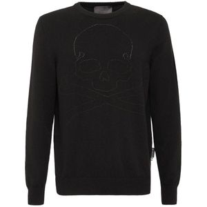 Philipp Plein, Heren, Truien, Zwart, Maat: 3XL Kasjmier,