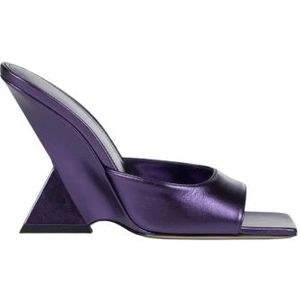 The Attico, Dames, Schoenen, Paars, Maat: 38 EU Leer,