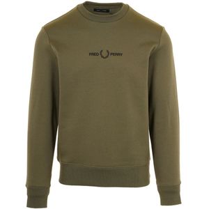 Fred Perry, Heren, Sweatshirts & Hoodies, Groen, Maat: S