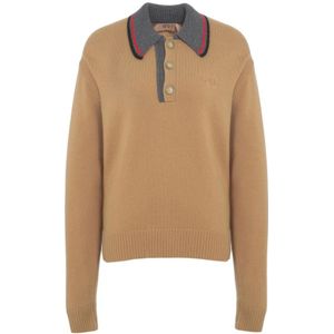 N21, Dames, Truien, Beige, Maat: S Wol,