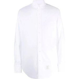 Thom Browne, Heren, Overhemden, Wit, Maat: 2XL Katoen,