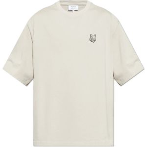 Maison Kitsuné, Heren, Tops, Beige, Maat: XL Katoen,