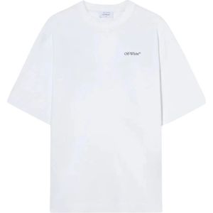 Off White, Heren, Tops, Wit, Maat: S Katoen,
