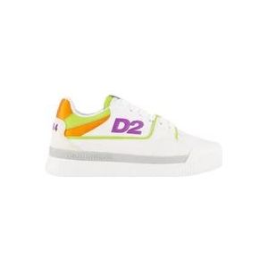 Dsquared2 Dames New Jersey Sneaker Wit/Multi , White , Dames , Maat: 39 EU