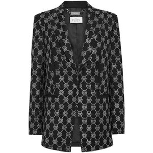Philipp Plein, Dames, Jassen, Zwart, Maat: XS Wol,