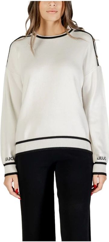 Liu Jo - Chiusa Sweater - Wit - Dames - Met Ritsdetail