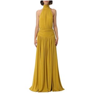 Elisabetta Franchi, Dames, Jurken, Geel, Maat: M