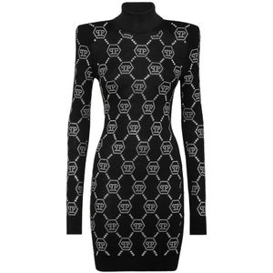 Philipp Plein, Dames, Jurken, Zwart, Maat: S