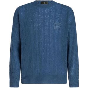 Etro, Heren, Truien, Blauw, Maat: M Kasjmier,