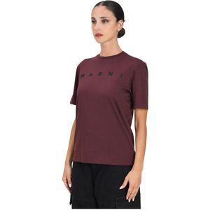 Marni - M01601M00Rf - Korte Mouw T-shirt - Bordeaux