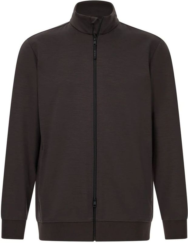 Boggi Milano - Wooltech - Sweatshirt - Bruin - Volledige Rits