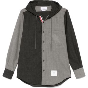 Thom Browne, Heren, Overhemden, Grijs, Maat: L Katoen,