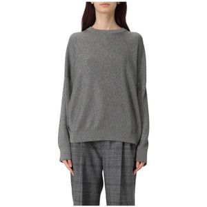Brunello Cucinelli, Dames, Truien, Grijs, Maat: S