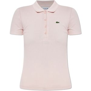 Lacoste, Dames, Tops, Roze, Maat: S Katoen,