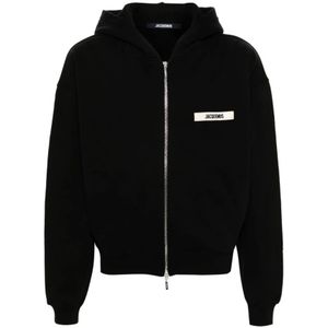 Jacquemus, Heren, Sweatshirts & Hoodies, Zwart, Maat: M