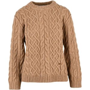 Moschino, Dames, Truien, Bruin, Maat: S Wol,